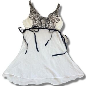 Linea Donatella Lace & Sheer Babydoll | Coquette Soft Girl Boudoir | Romantic